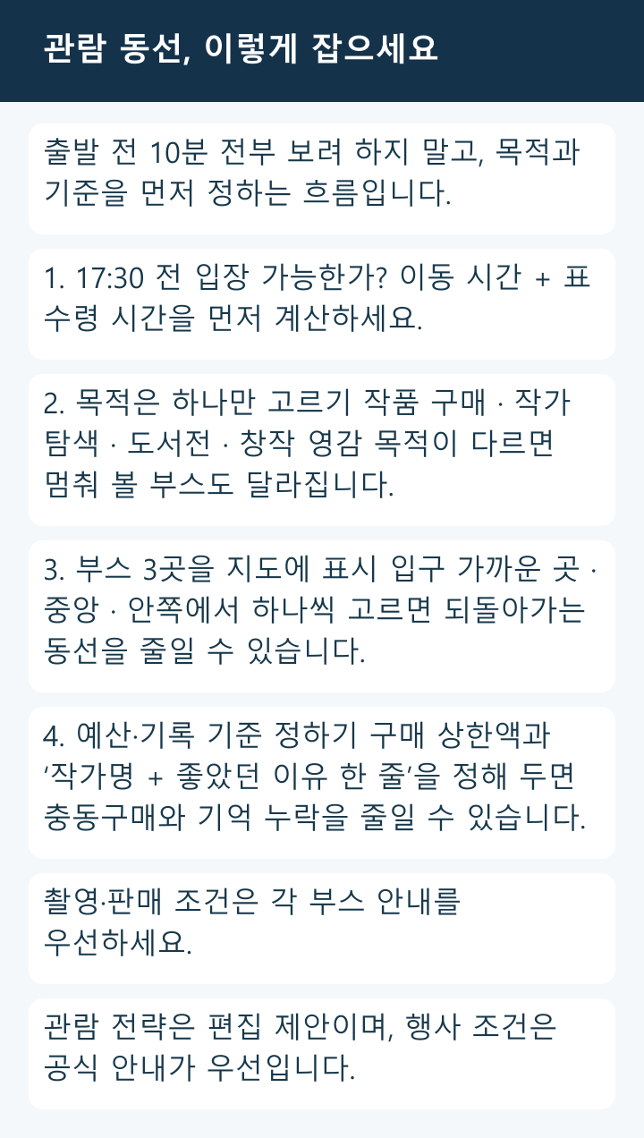 관람 동선 편집 카드
